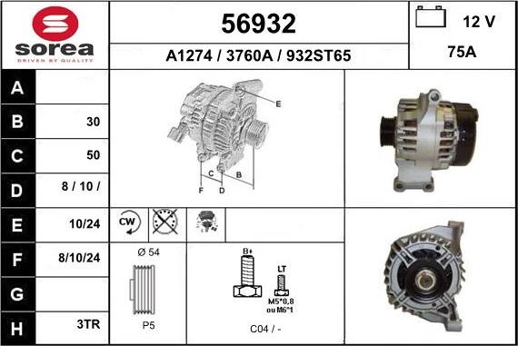 EAI 56932 - Kintamosios srovės generatorius autoreka.lt