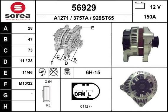 EAI 56929 - Kintamosios srovės generatorius autoreka.lt