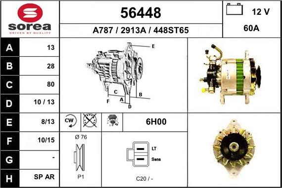 EAI 56448 - Kintamosios srovės generatorius autoreka.lt