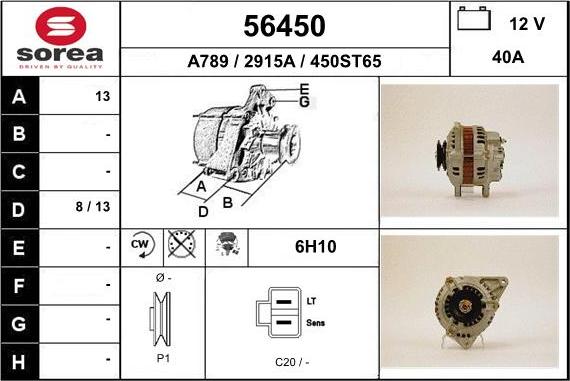 EAI 56450 - Kintamosios srovės generatorius autoreka.lt