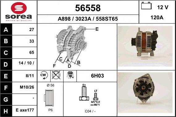 EAI 56558 - Kintamosios srovės generatorius autoreka.lt