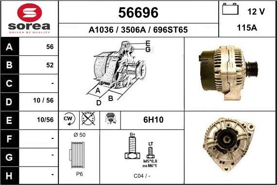 EAI 56696 - Kintamosios srovės generatorius autoreka.lt