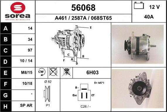 EAI 56068 - Kintamosios srovės generatorius autoreka.lt