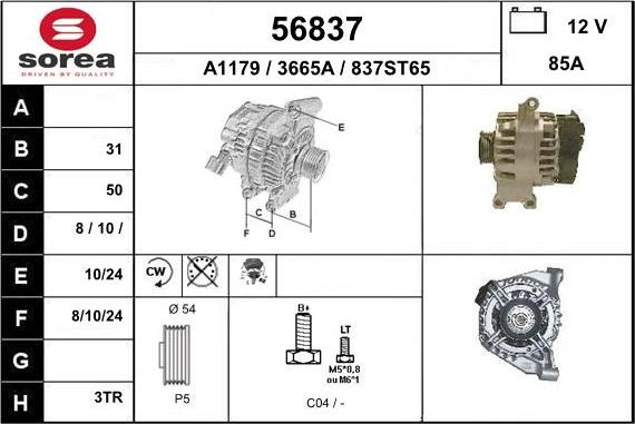 EAI 56837 - Kintamosios srovės generatorius autoreka.lt