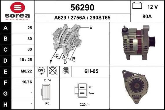 EAI 56290 - Kintamosios srovės generatorius autoreka.lt