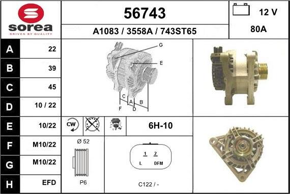 EAI 56743 - Kintamosios srovės generatorius autoreka.lt