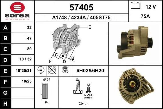 EAI 57405 - Kintamosios srovės generatorius autoreka.lt