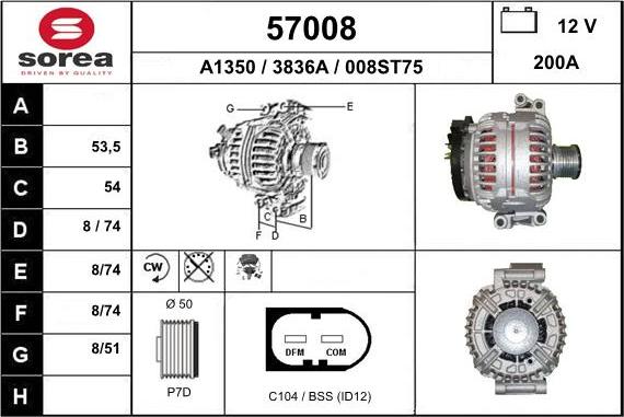 EAI 57008 - Kintamosios srovės generatorius autoreka.lt