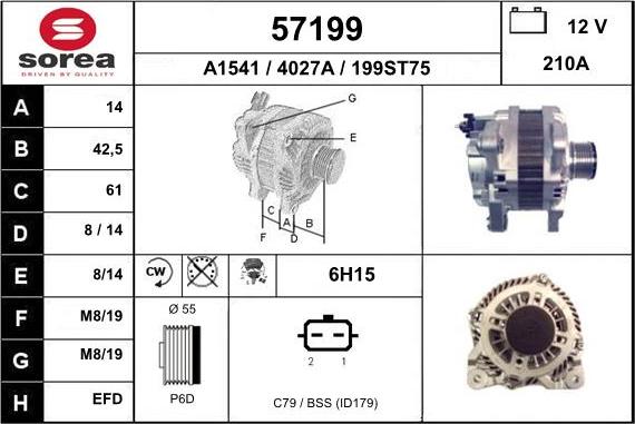 EAI 57199 - Kintamosios srovės generatorius autoreka.lt