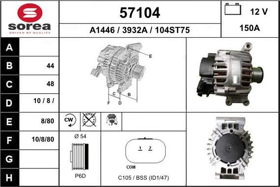 EAI 57104 - Kintamosios srovės generatorius autoreka.lt