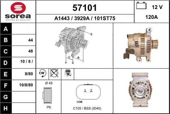 EAI 57101 - Kintamosios srovės generatorius autoreka.lt