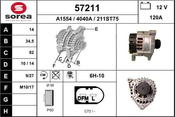 EAI 57211 - Kintamosios srovės generatorius autoreka.lt