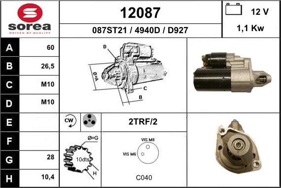 EAI 12087 - Starteris autoreka.lt