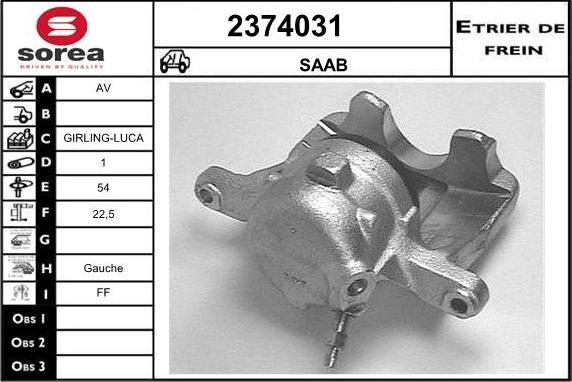 EAI 2374031 - Stabdžių apkaba autoreka.lt