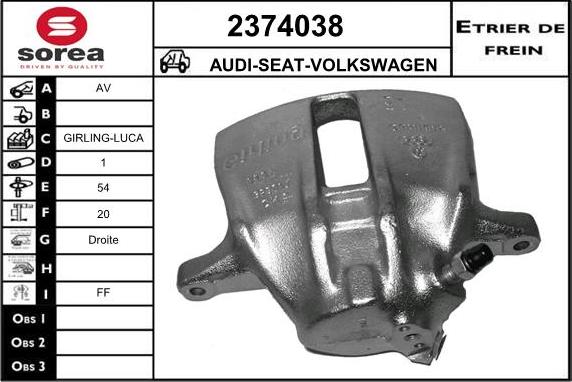 EAI 2374038 - Stabdžių apkaba autoreka.lt