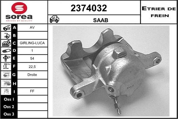 EAI 2374032 - Stabdžių apkaba autoreka.lt