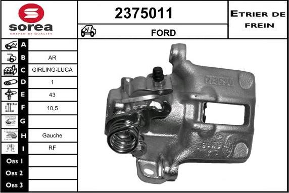 EAI 2375011 - Stabdžių apkaba autoreka.lt