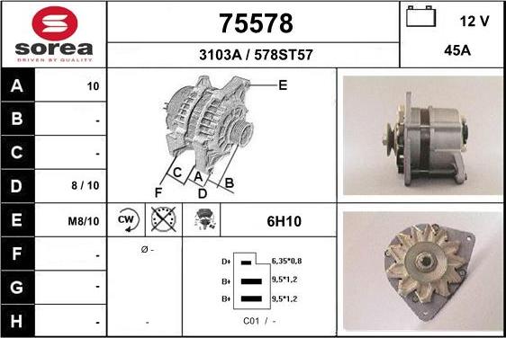 EAI 75578 - Kintamosios srovės generatorius autoreka.lt