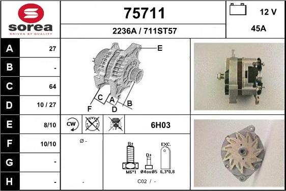 EAI 75711 - Kintamosios srovės generatorius autoreka.lt