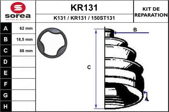 EAI KR131 - Gofruotoji membrana, kardaninis velenas autoreka.lt