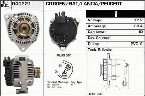 EDR 940221 - Kintamosios srovės generatorius autoreka.lt