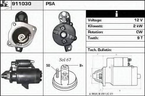 EDR 911030 - Starteris autoreka.lt