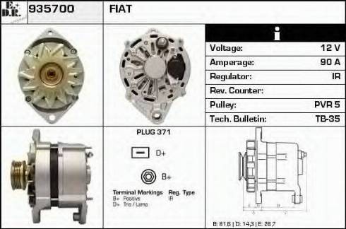 EDR 935700 - Kintamosios srovės generatorius autoreka.lt