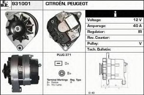 EDR 931001 - Kintamosios srovės generatorius autoreka.lt