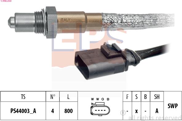 EPS 1.998.250 - Lambda jutiklis autoreka.lt