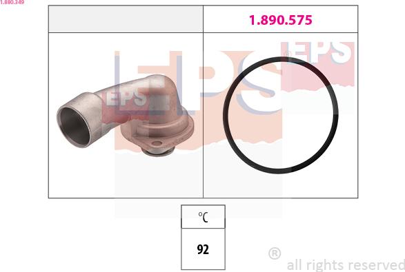 EPS 1.880.349 - Termostatas, aušinimo skystis autoreka.lt