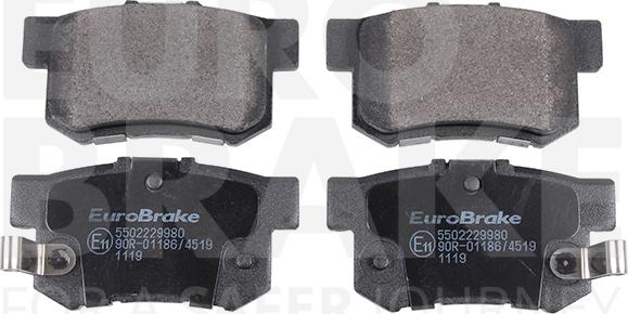 Eurobrake 5502229980 - Stabdžių trinkelių rinkinys, diskinis stabdys autoreka.lt