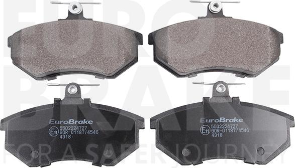 Eurobrake 5502224727 - Stabdžių trinkelių rinkinys, diskinis stabdys autoreka.lt