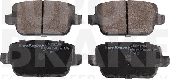 Eurobrake 5502222567 - Stabdžių trinkelių rinkinys, diskinis stabdys autoreka.lt
