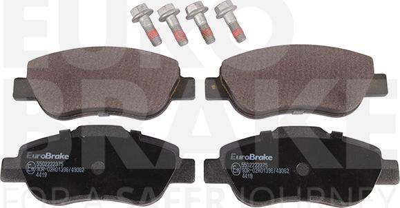 Eurobrake 5502222375 - Stabdžių trinkelių rinkinys, diskinis stabdys autoreka.lt