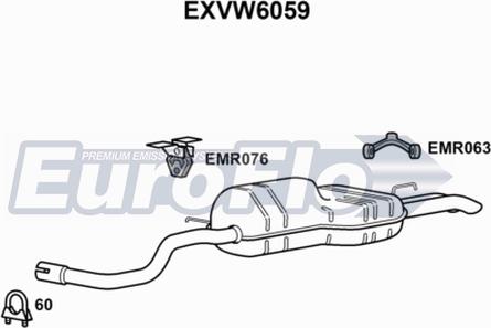 EuroFlo EXVW6059 - Galinis duslintuvas autoreka.lt