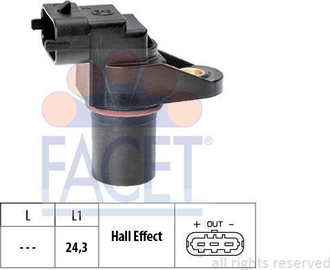 FACET 9.0459 - Jutiklis, skirstomojo veleno padėtis autoreka.lt