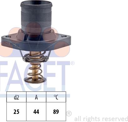 FACET 7.8423 - Termostatas, aušinimo skystis autoreka.lt