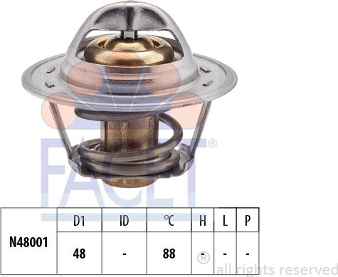 FACET 7.8470S - Termostatas, aušinimo skystis autoreka.lt