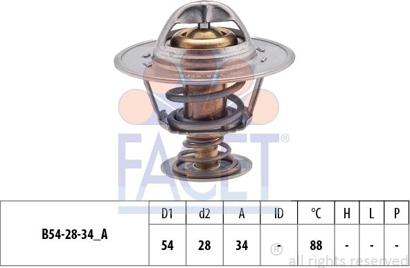 FACET 7.8536S - Termostatas, aušinimo skystis autoreka.lt