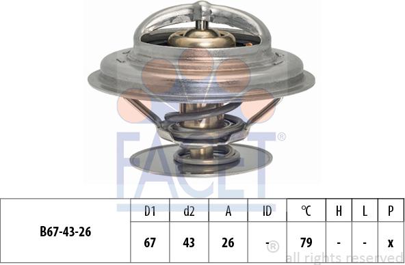 FACET 7.8578S - Termostatas, aušinimo skystis autoreka.lt