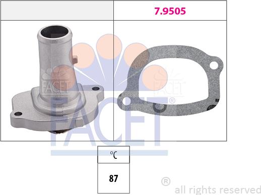 FACET 7.8124 - Termostatas, aušinimo skystis autoreka.lt