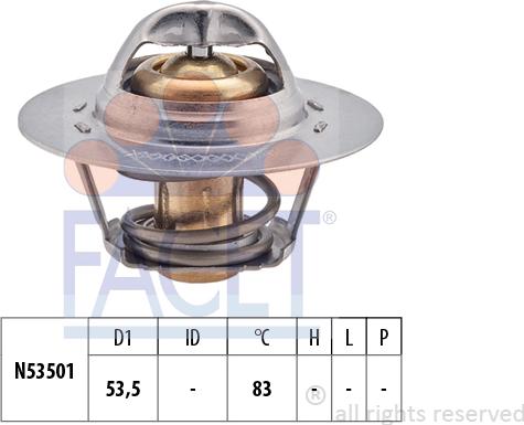 FACET 7.8240S - Termostatas, aušinimo skystis autoreka.lt