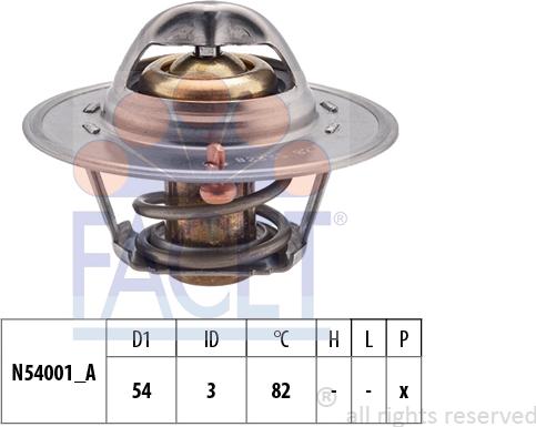 FACET 7.8233S - Termostatas, aušinimo skystis autoreka.lt