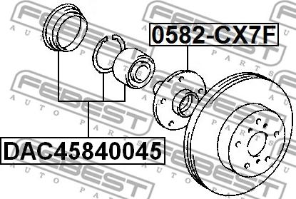 Febest DAC45840045 - Rato guolio komplektas autoreka.lt