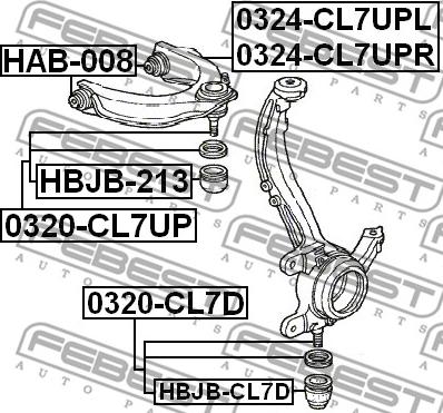 Febest 0324-CL7UPL - Vikšro valdymo svirtis autoreka.lt