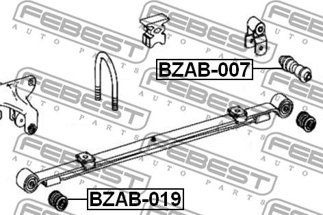 Febest BZAB-019 - Įvorė, lakštinė lingė autoreka.lt