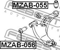 Febest MZAB-055 - Valdymo svirties / išilginių svirčių įvorė autoreka.lt