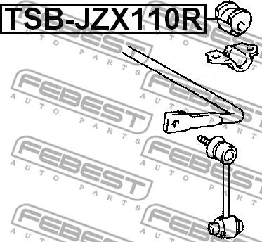 Febest TSB-JZX110R - Įvorė, stabilizatorius autoreka.lt