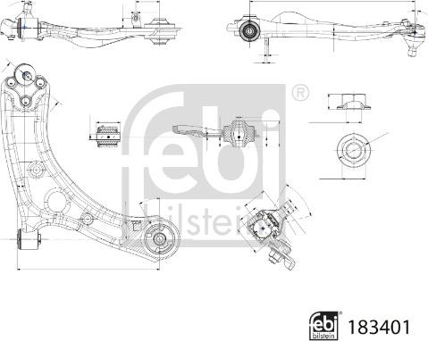 Febi Bilstein 183401 - Vikšro valdymo svirtis autoreka.lt