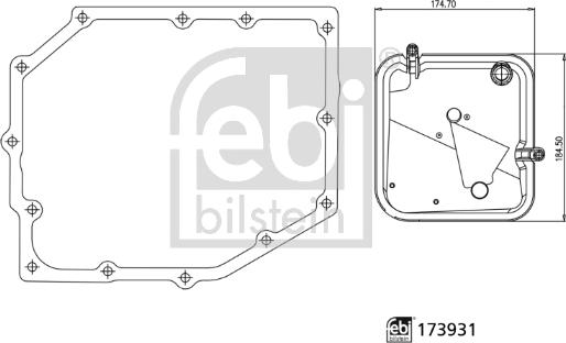 Febi Bilstein 173931 - Hidraulinis filtras, automatinė transmisija autoreka.lt